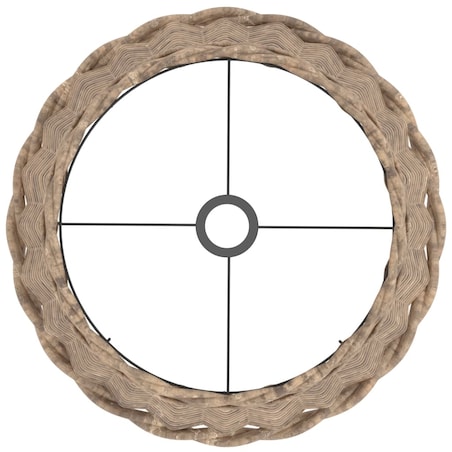 vidaXL Klosz do lampy, brązowy, Ø40x26 cm, wiklina