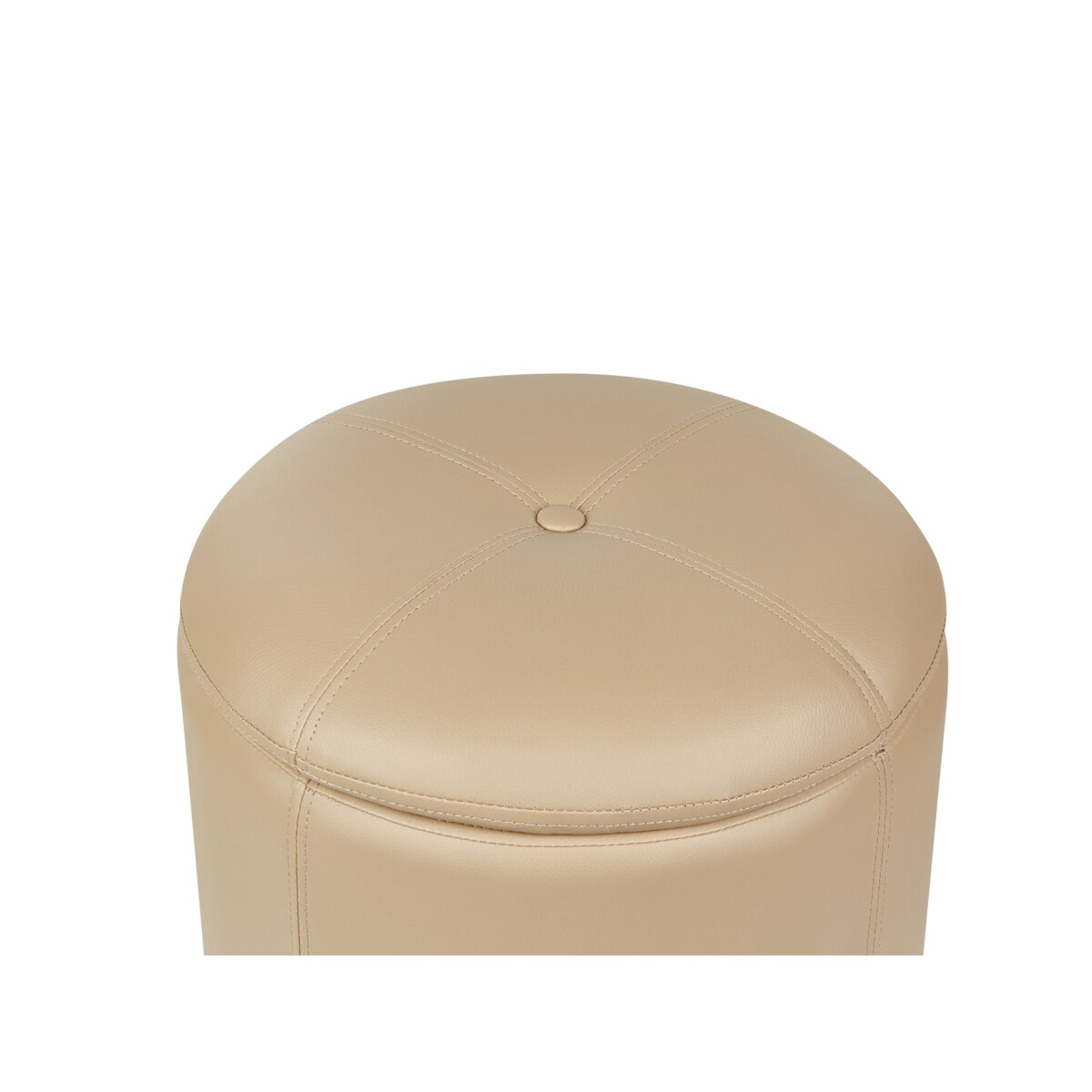 Puf ze schowkiem MARYLAND Ekoskóra Beżowy 38 cm 38 cm 40 cm