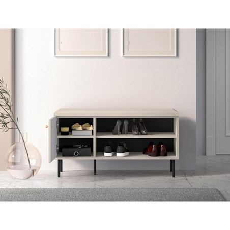 Szafka na buty z siedziskiem ELLEN 1D kaszmir