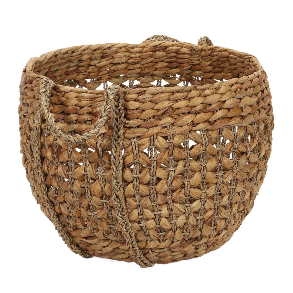 Plecione kosze z trawy morskiej, naturalne, 2 sztuki