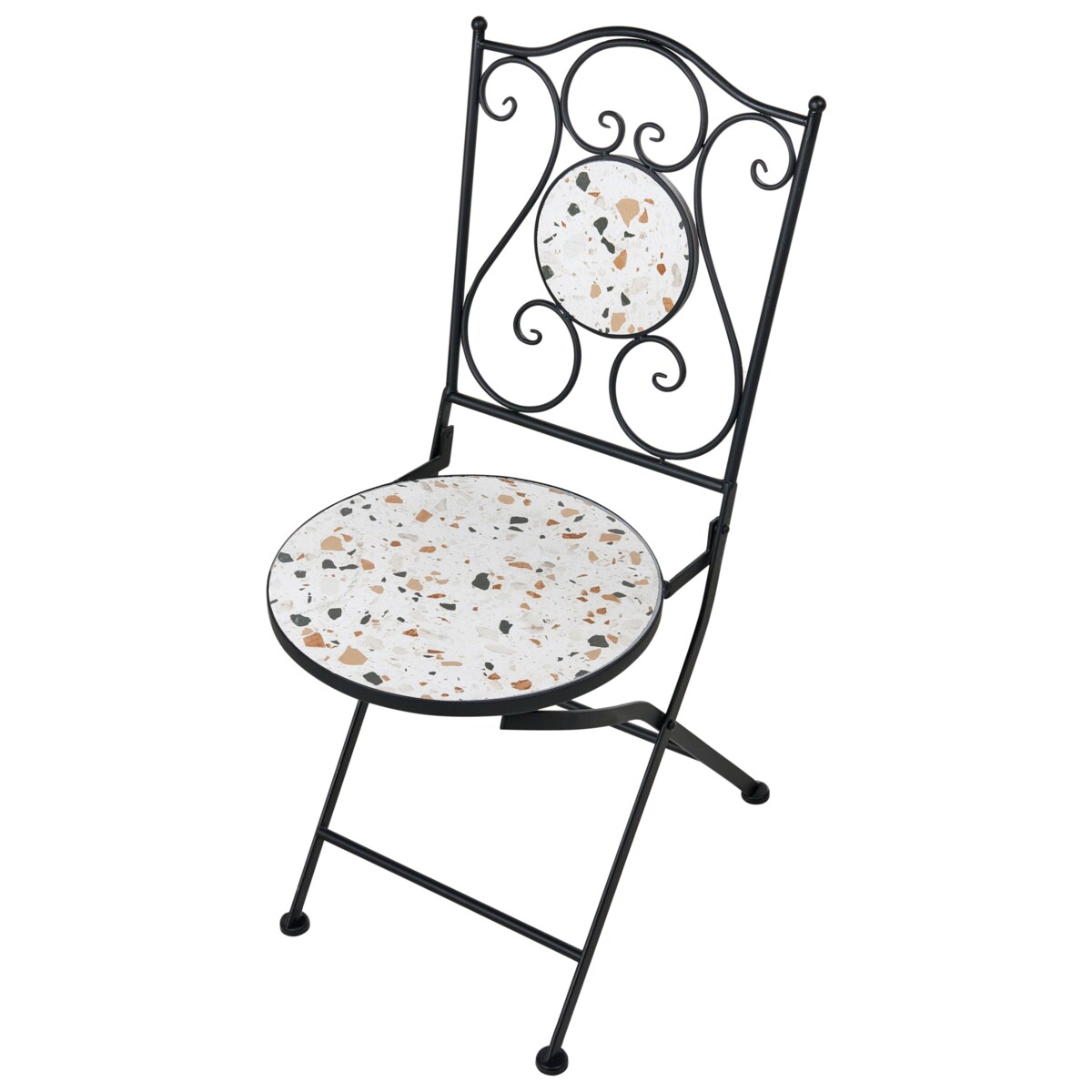 Zestaw 2 krzeseł ogrodowych ARTENA Składane Metal Czarny