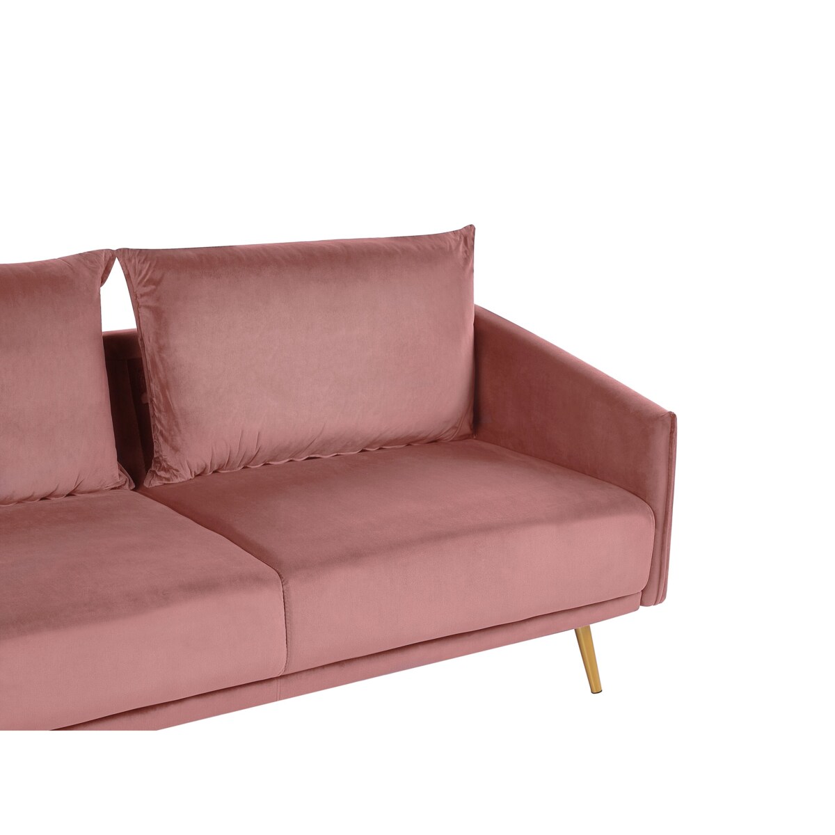 Komplet wypoczynkowy welurowy 5-osobowy różowy MAURA