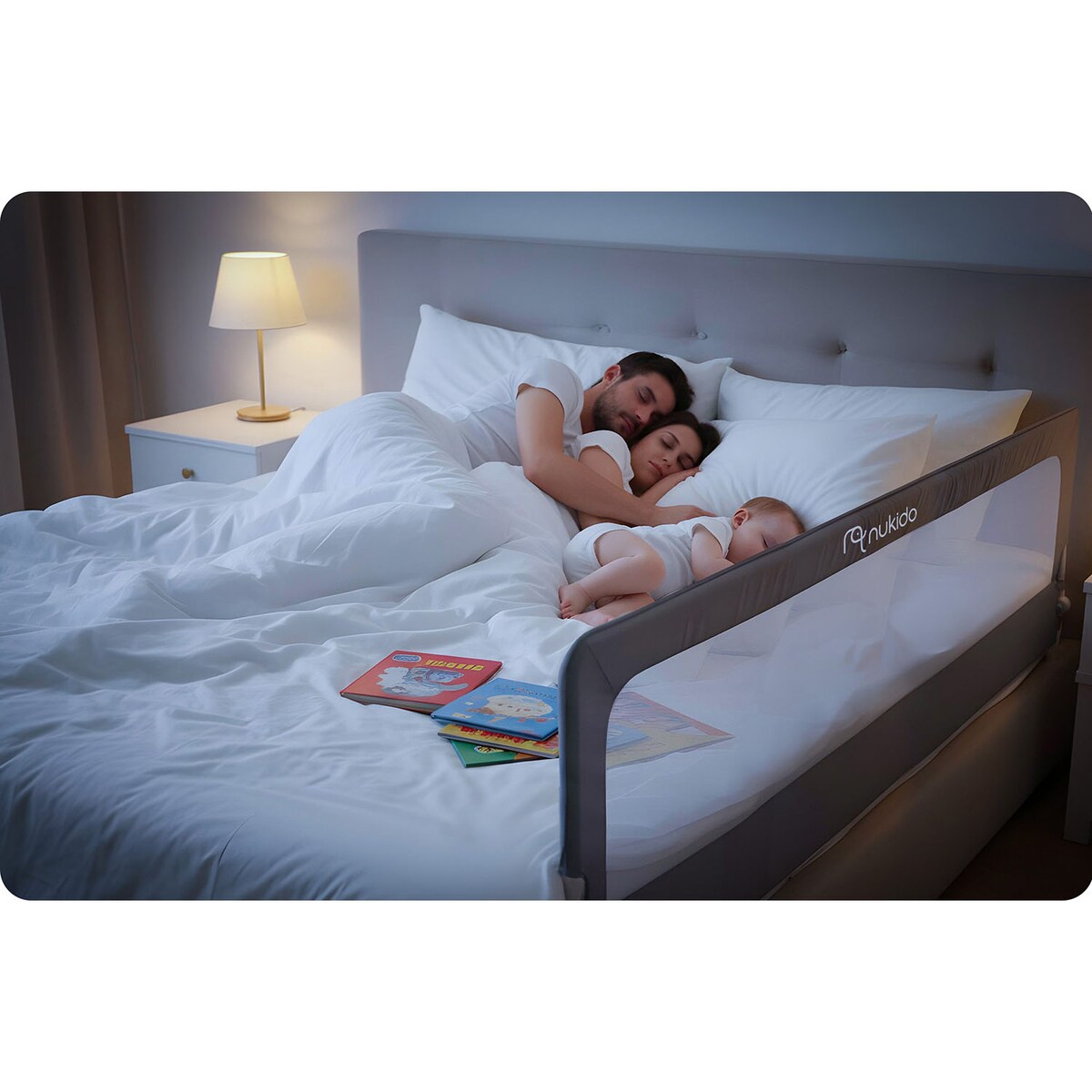 Barierka ochronna do łóżka bramka blokada Nukido 722810