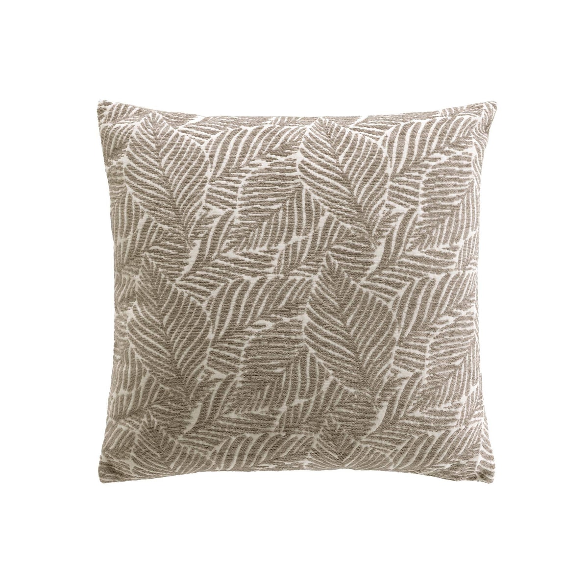 Ozdobna poduszka, żakardowy wzór liści,40 x 40 cm