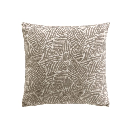 Ozdobna poduszka, żakardowy wzór liści,40 x 40 cm