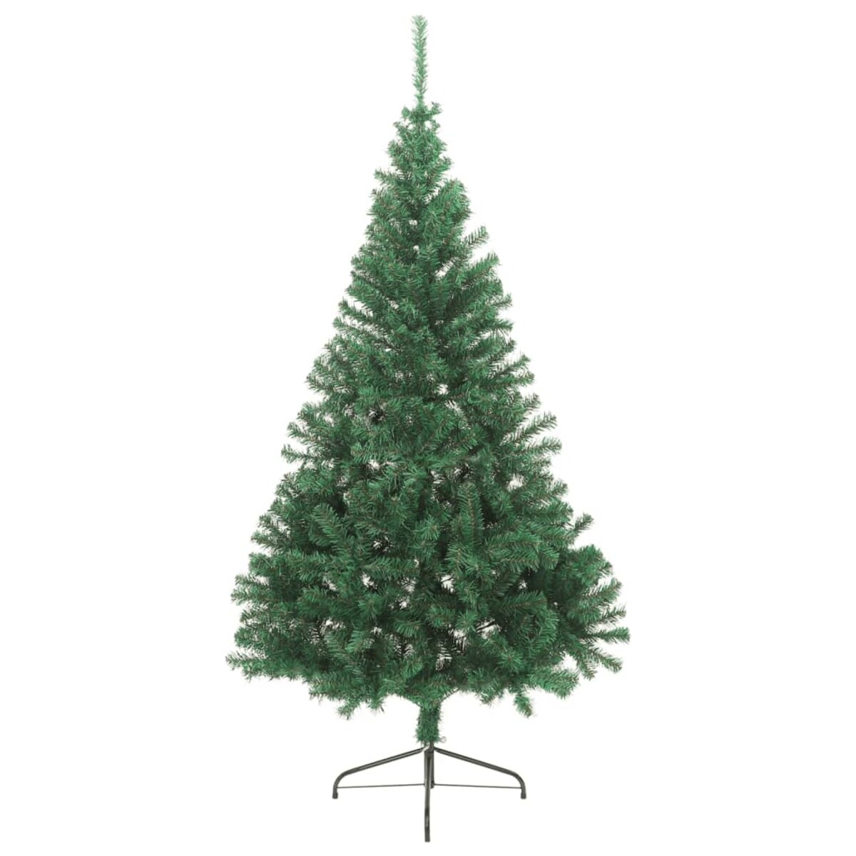 vidaXL Sztuczna choinka ze stojakiem, połówka, zielona, 210 cm, PVC