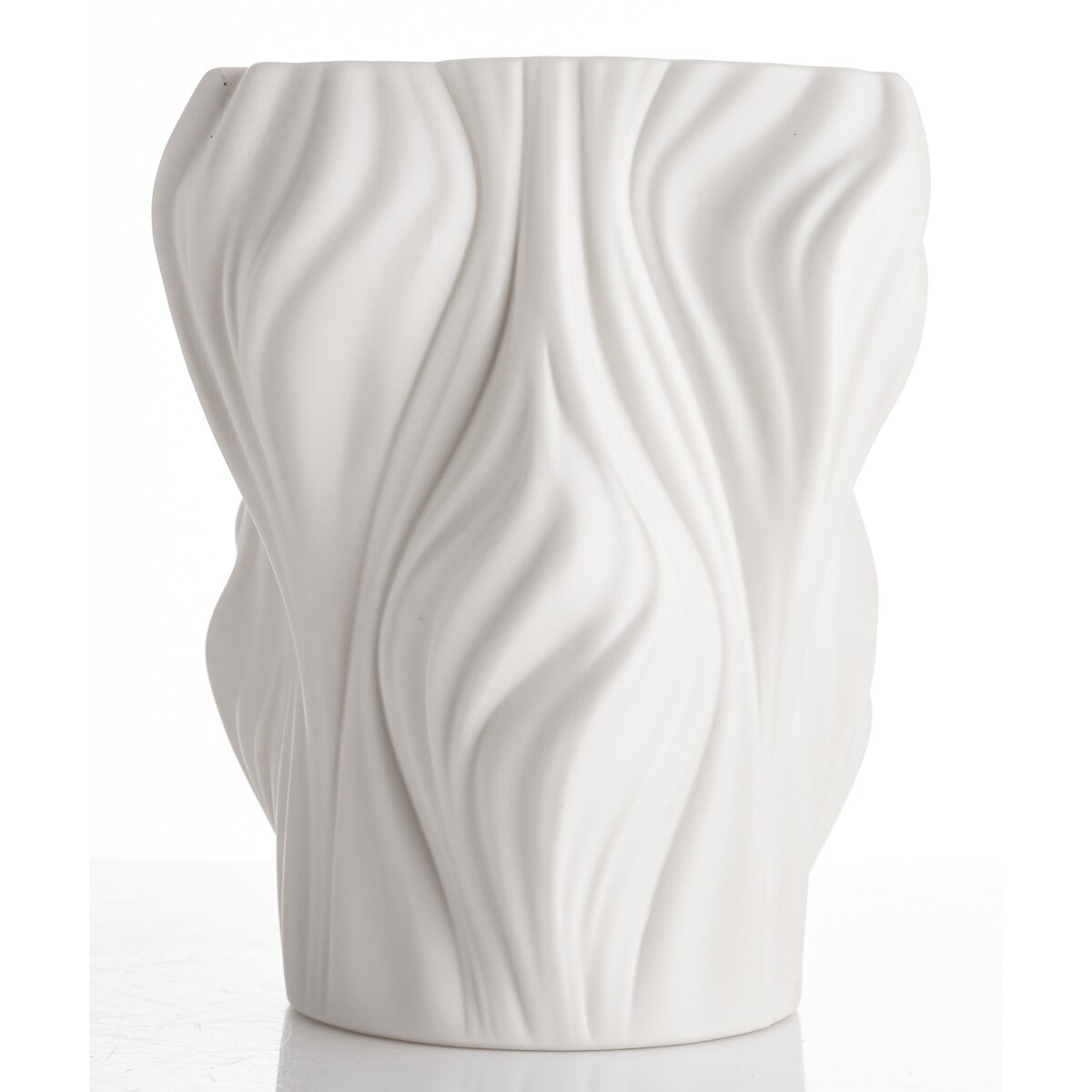 Wazon porcelanowy 20,5x16,5x16,5 cm IRREGULAR biały