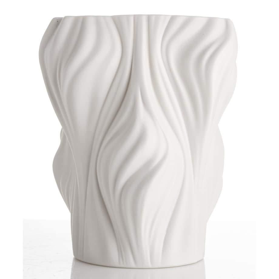 Wazon porcelanowy 20,5x16,5x16,5 cm IRREGULAR biały