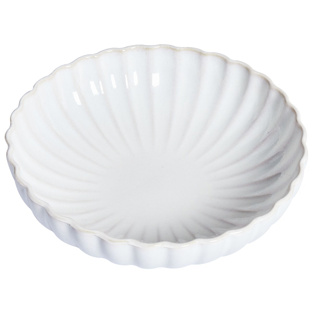 Zestaw 4 głębokich talerzy NETTLE Kamionka Złamana biel