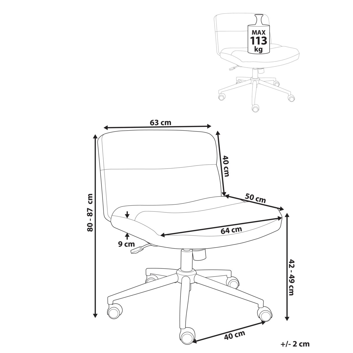 Krzesło obrotowe CATLIN Boucle Beżowy