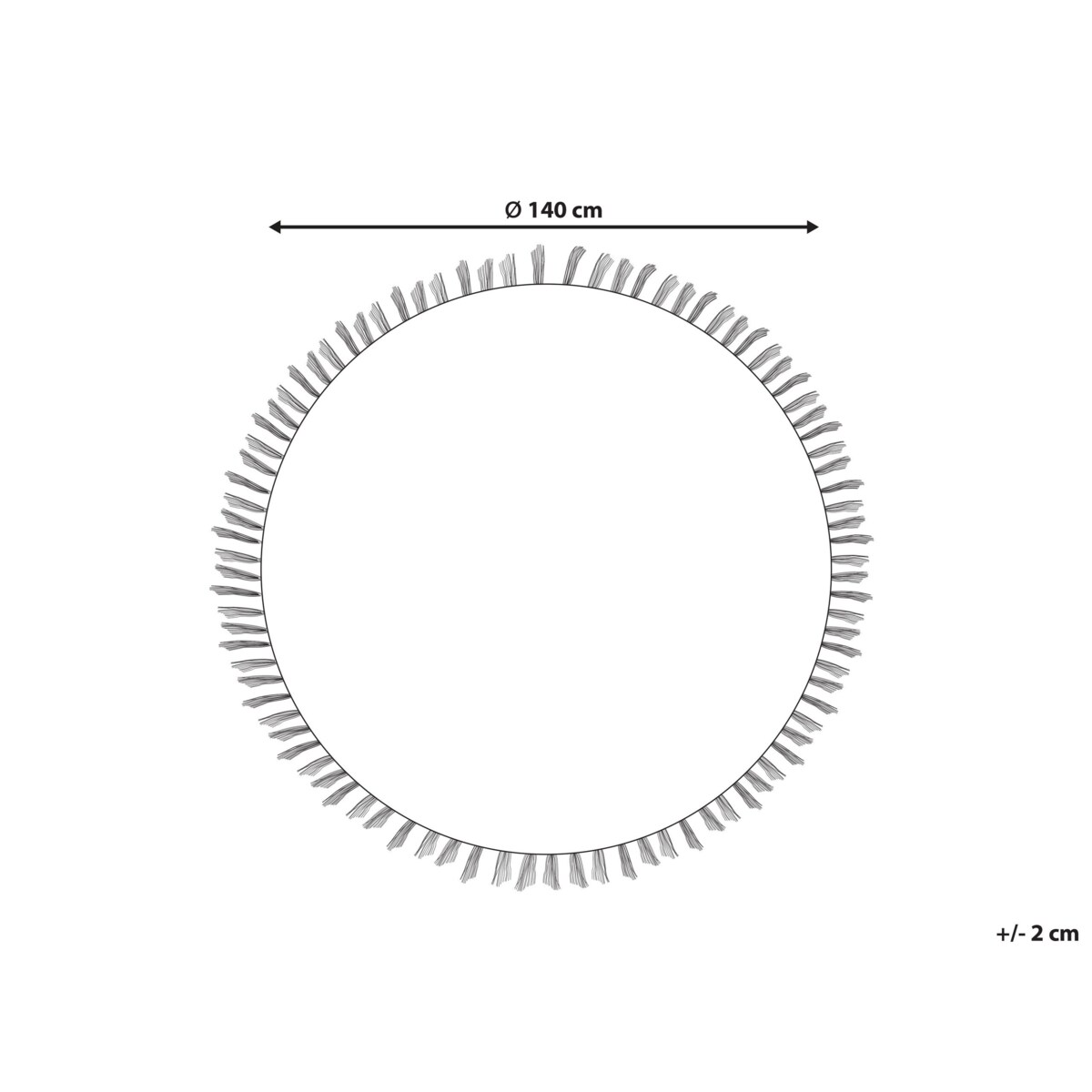 Okrągły dywan wełniany ⌀ 140 cm beżowy BALTALAR