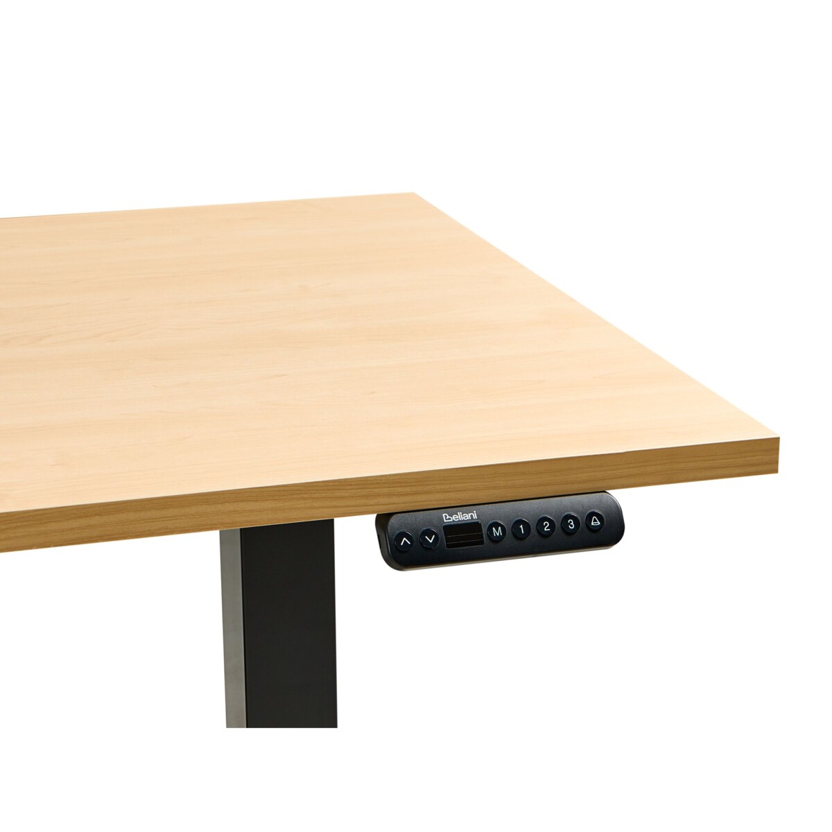 Biurko regulowane elektrycznie DESTINES Czarny/ jasny brąz 120 cm 60 cm