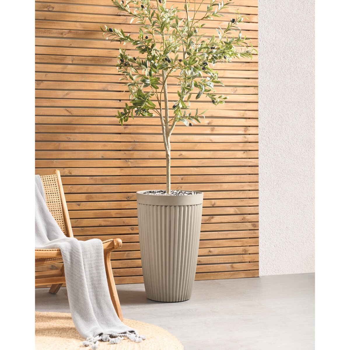 Doniczka KOLA Plastik Beżowy