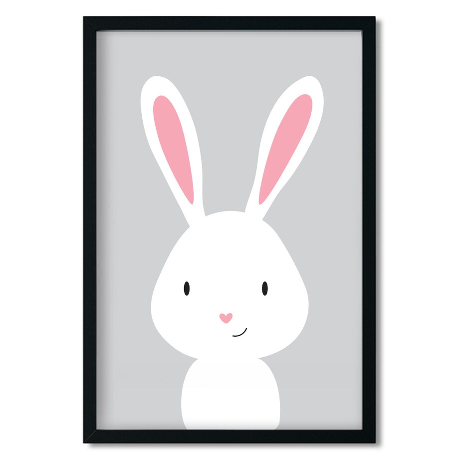 Plakat dla dzieci Królik szary 20x30