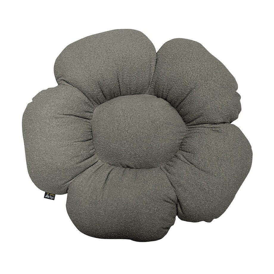 Poduszka kwiatek Mia, ciemny szary, 45 cm, Boucle
