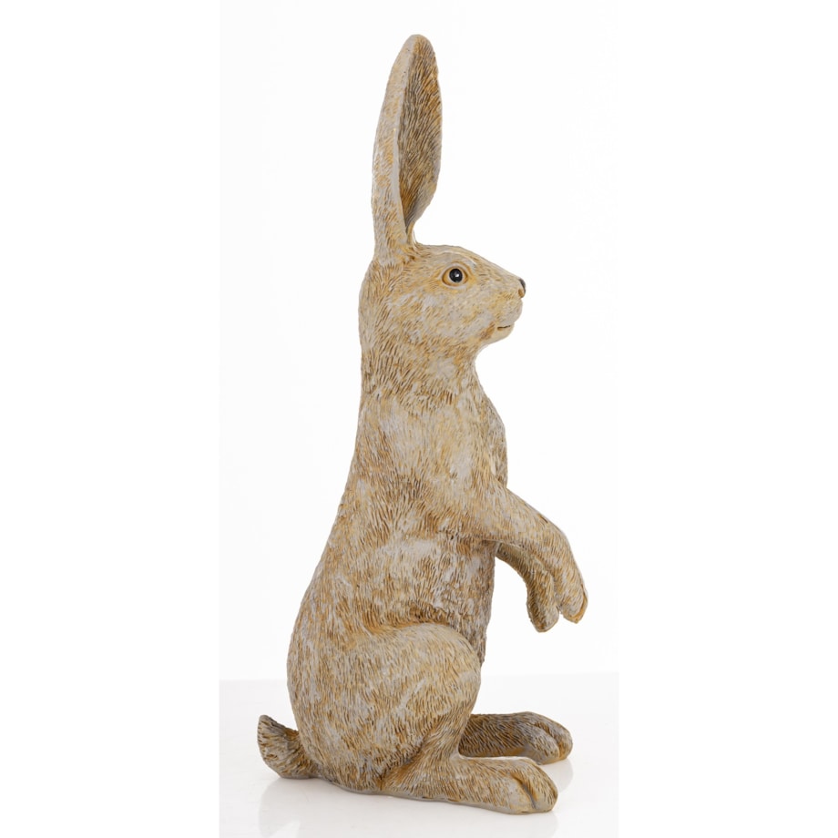 Dekoracja - szary królik 23,5x8x10,5 cm LEONIO