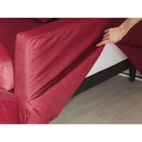 Pokrowiec na sofę 3-osobową czerwony GILJA