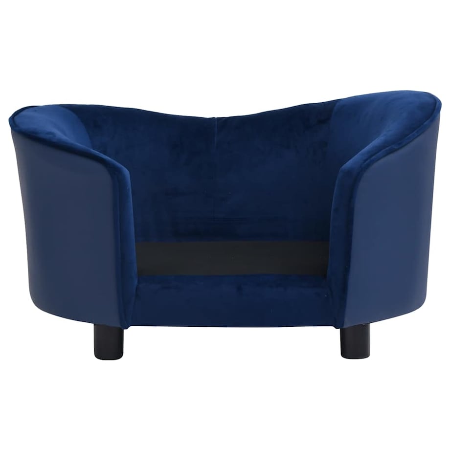 vidaXL Sofa dla psa, niebieska, 69x49x40 cm, plusz i sztuczna skóra