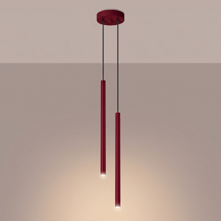 Lampa wisząca PASTELO 2 burgund