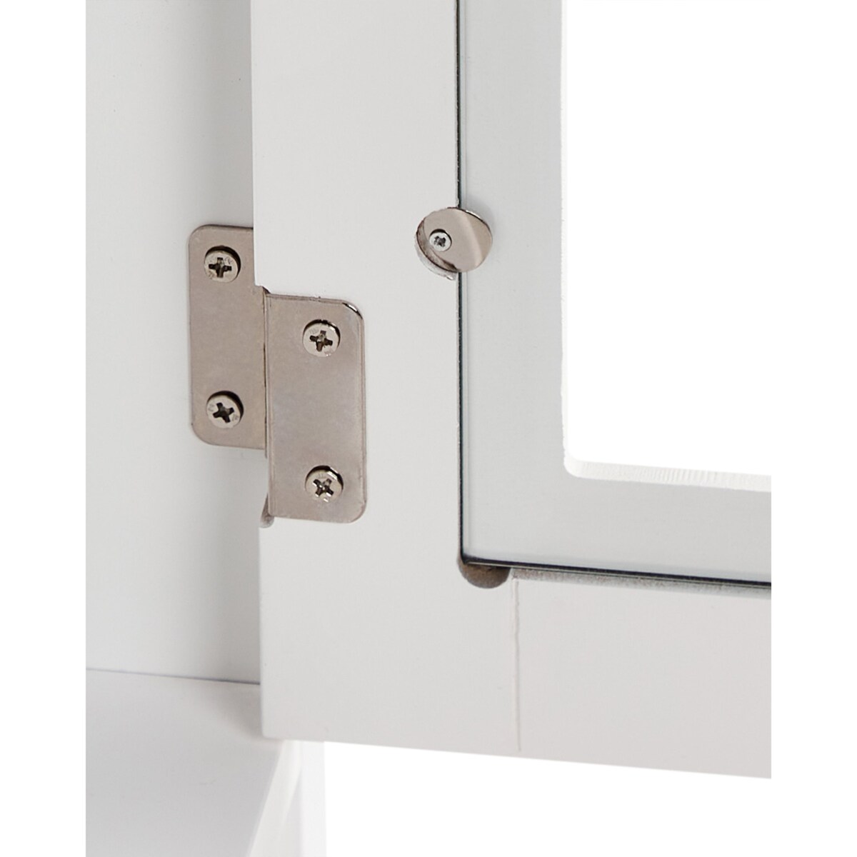 Witryna Z półką INLET Drewno 80 cm 36 cm Biały