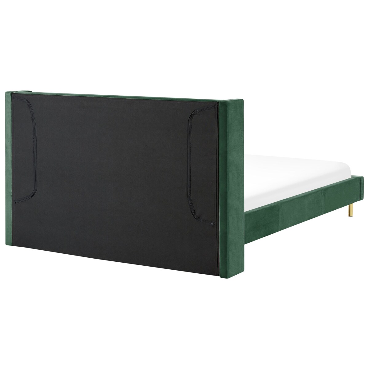 Łóżko welurowe 180 x 200 cm zielone VILLETTE