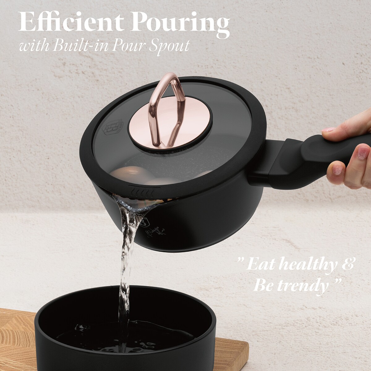 Zestaw 15 el. garnki, patelnie, akcesoria BerlingerHaus Black Rose Collection BH-8234