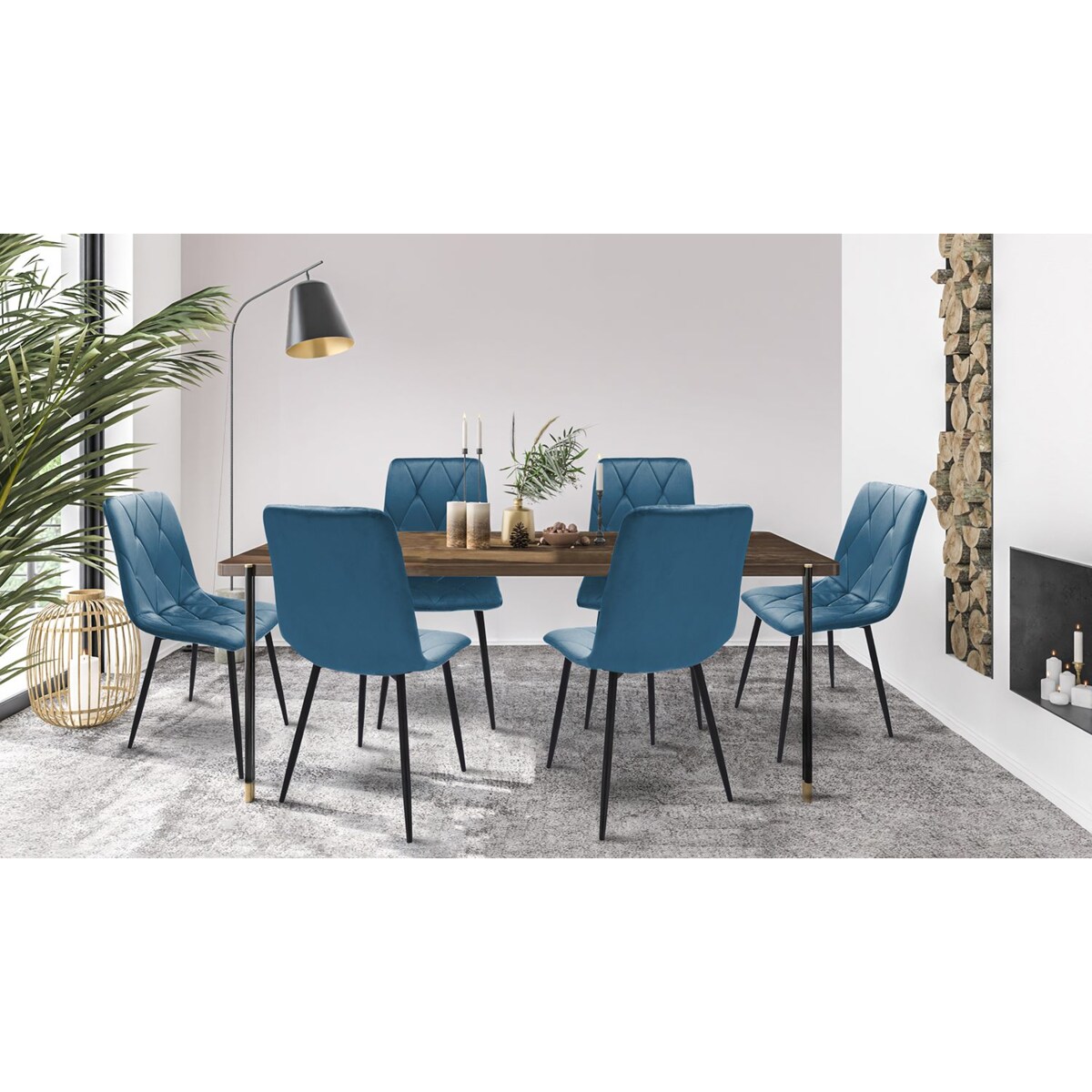 2 X Krzesło Do Jadalni Kuchni Stołu Zestaw Komplet Piado Marine