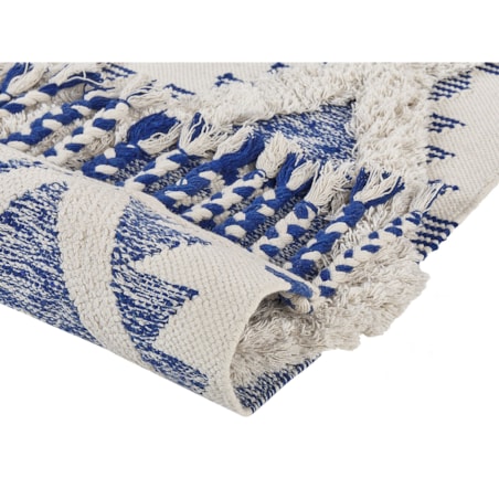 Dywan bawełniany 80 x 200 cm beżowo-niebieski MANAVGAT