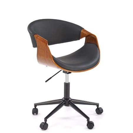 Fotel biurowy BILBO czarny/orzech