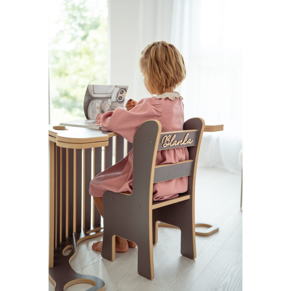 Blat do DUŻEGO bujaka montessori - szary