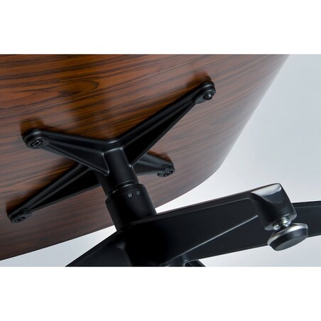 Fotel z podnóżkiem Lounge KH1501100103 King Home drewno metal orzech biały