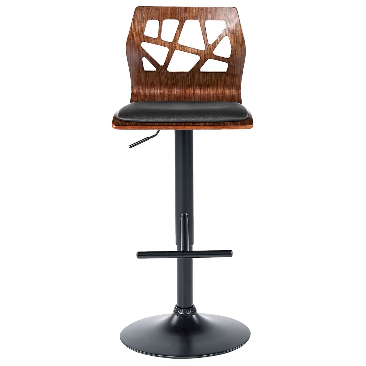 Zestaw 2 krzeseł barowych PETERSBURG Ekoskóra Obrotowy Czarny