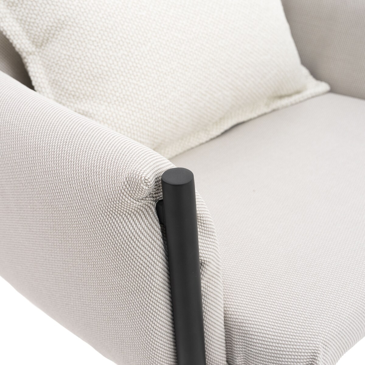 Zestaw mebli ogrodowych taras balkon aluminiowe TULUM beżowo czarne