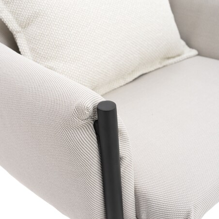 Zestaw mebli ogrodowych taras balkon aluminiowe TULUM beżowo czarne