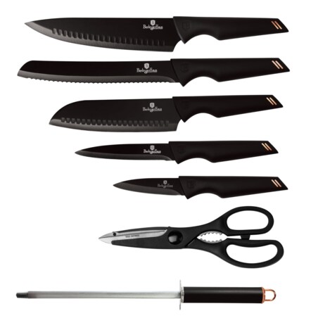Zestaw noży 8 elementów komplet noże BERLINGER HAUS Black Rosegold