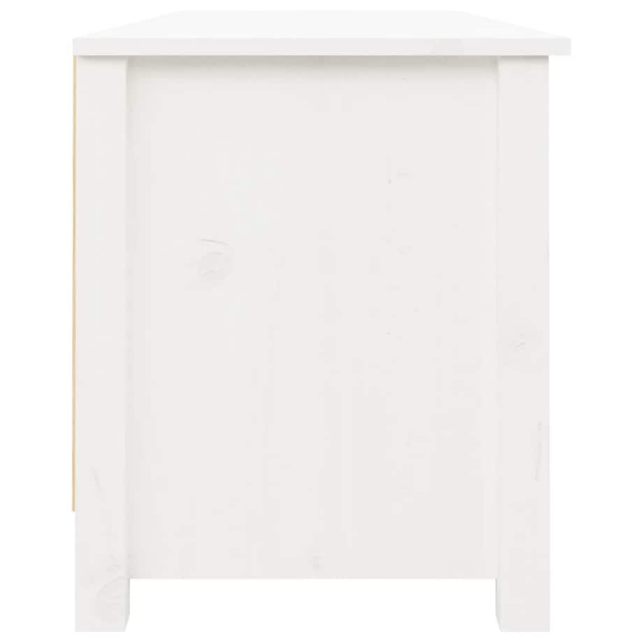 vidaXL Szafka na buty, biała, 110x38x45,5 cm, lite drewno sosnowe
