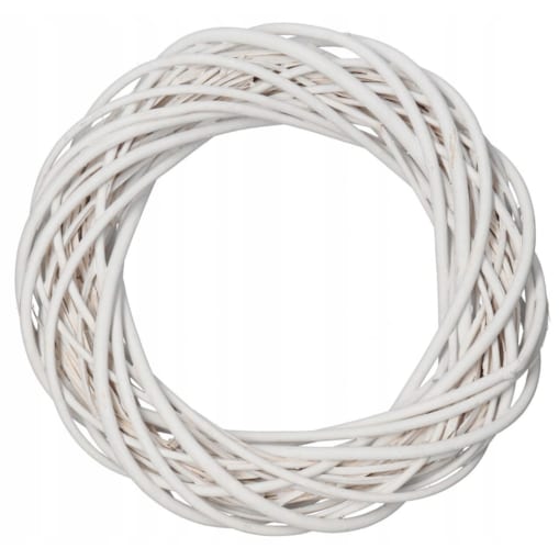 Wianek Wiklinowy Biały 35 Cm Wiklina Gruby