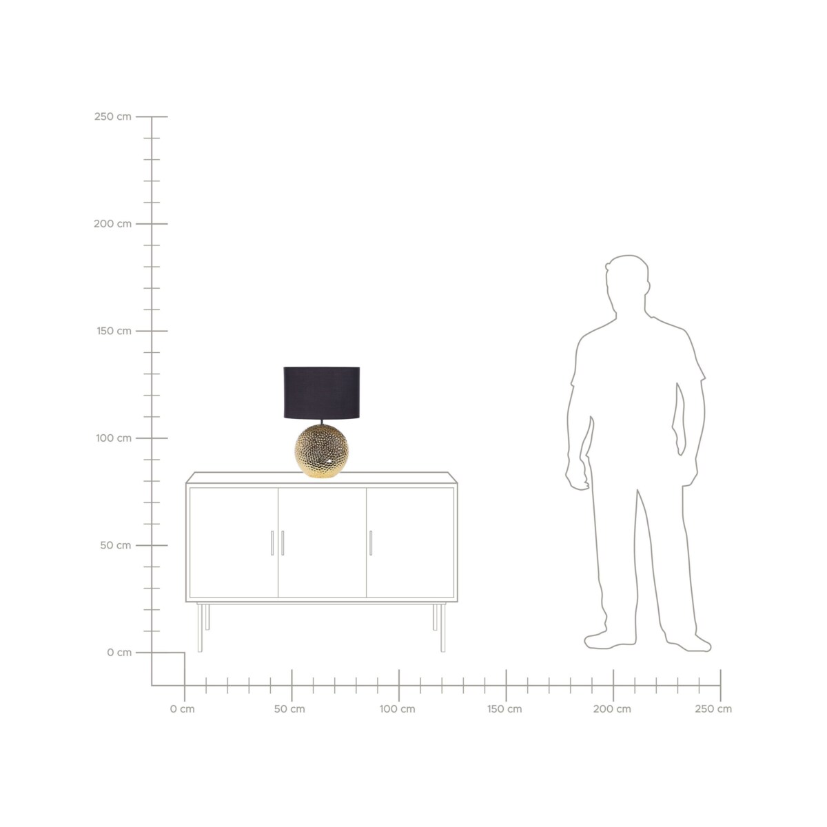 Lampka nocna ceramiczna złota NASVA