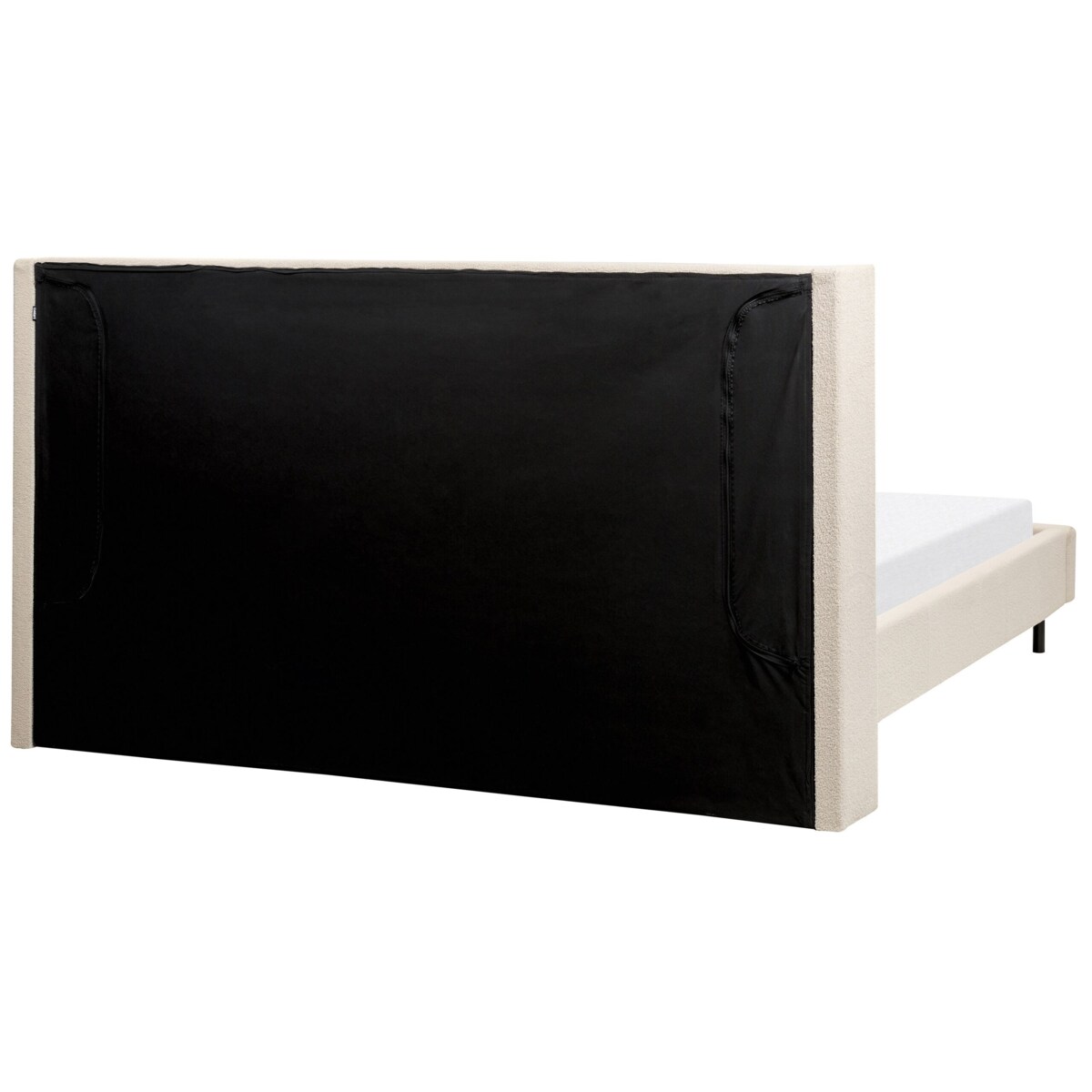 Łóżko boucle 180 x 200 cm beżowe VILLETTE