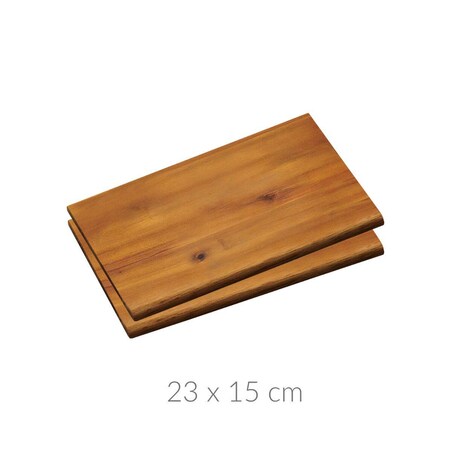 Zestaw dwóch desek do serwowania, drewno akacjowe, 23 x 15 cm, Kesper