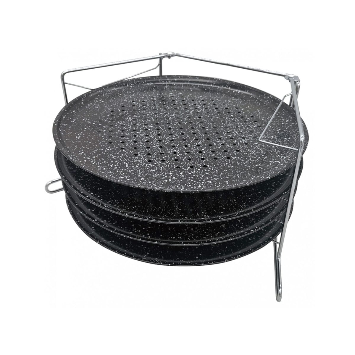 Zestaw 4 form do pieczenia pizzy 32cm ze stelażem KINGHOFF