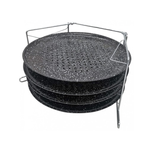 Zestaw 4 form do pieczenia pizzy 32cm ze stelażem KINGHOFF