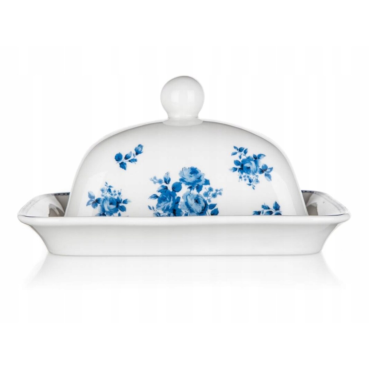 MASELNICZKA POJEMNIK NA MASŁO w kwiaty porcelana FLOWER święta prezent box