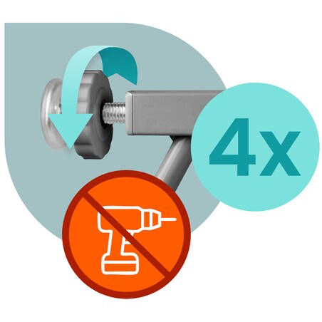 Barierka zabezpieczająca Nukido na schody drzwi rozporowa 75-115cm szara 718301