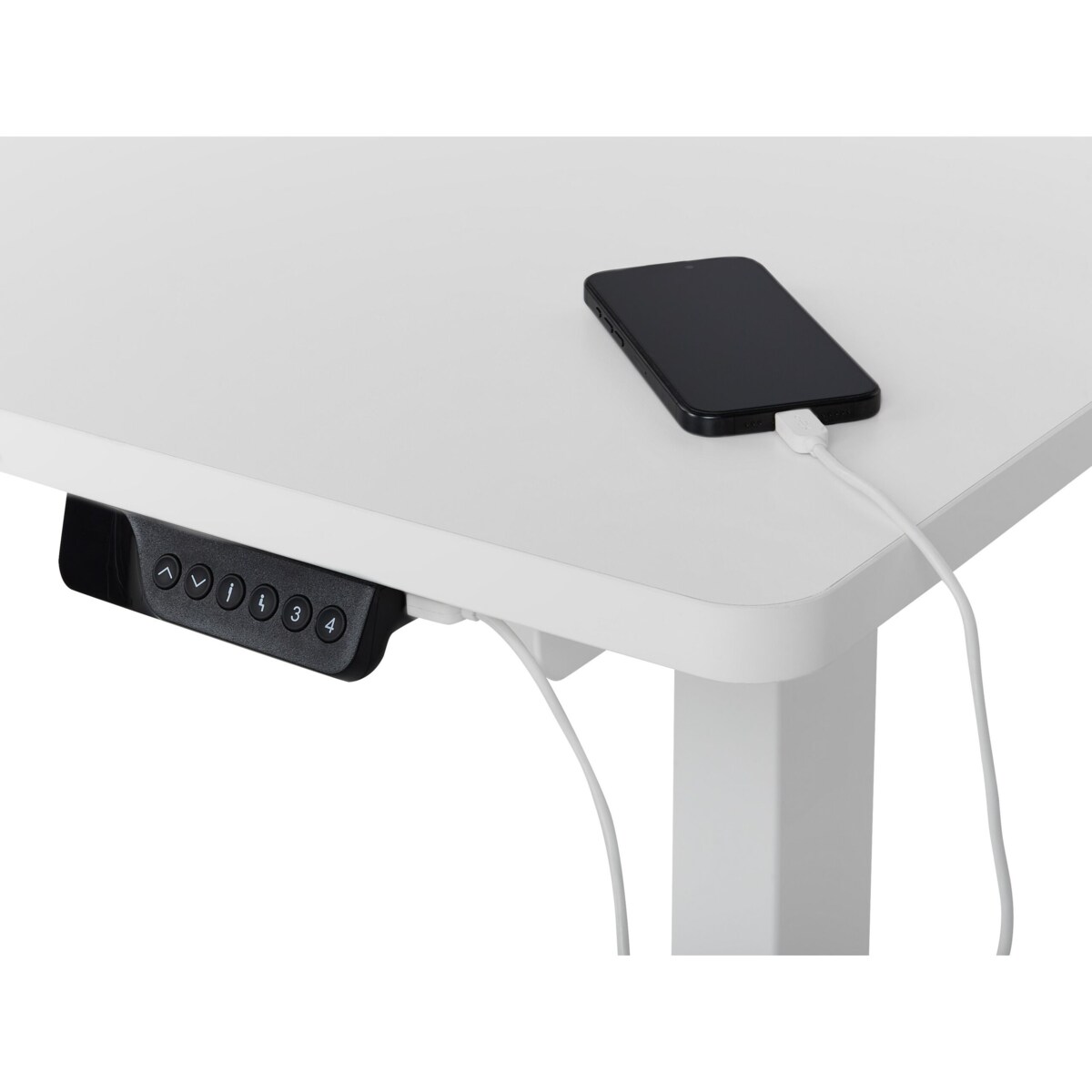 Biurko regulowane Elektryczny Lewostronny Biały DESTINES