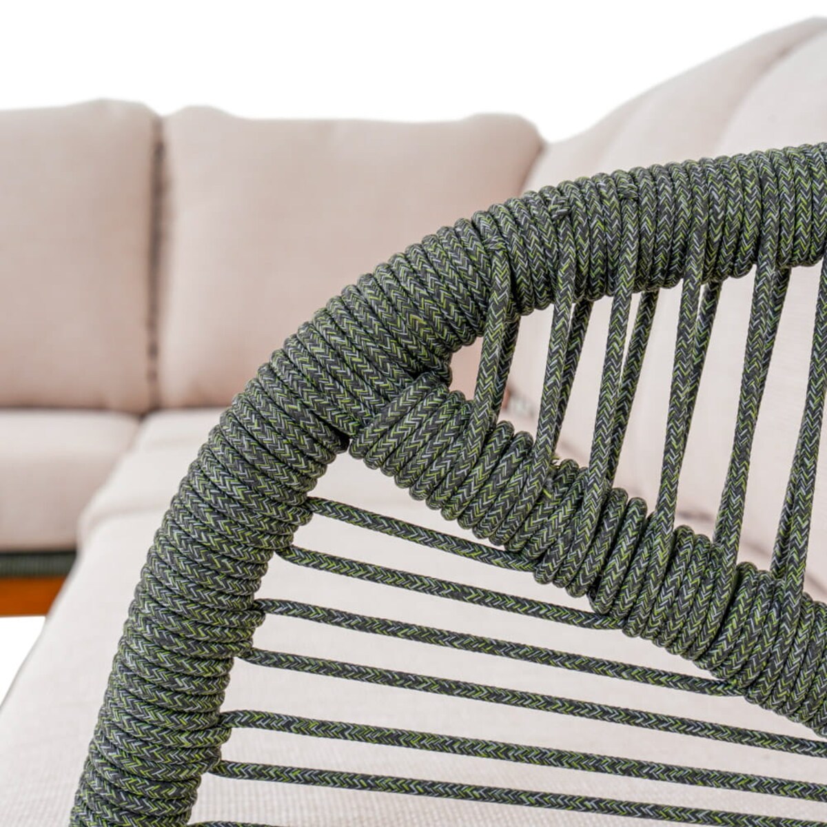 Zestaw mebli ogrodowych Auro z narożnikiem i fotelami beżowy