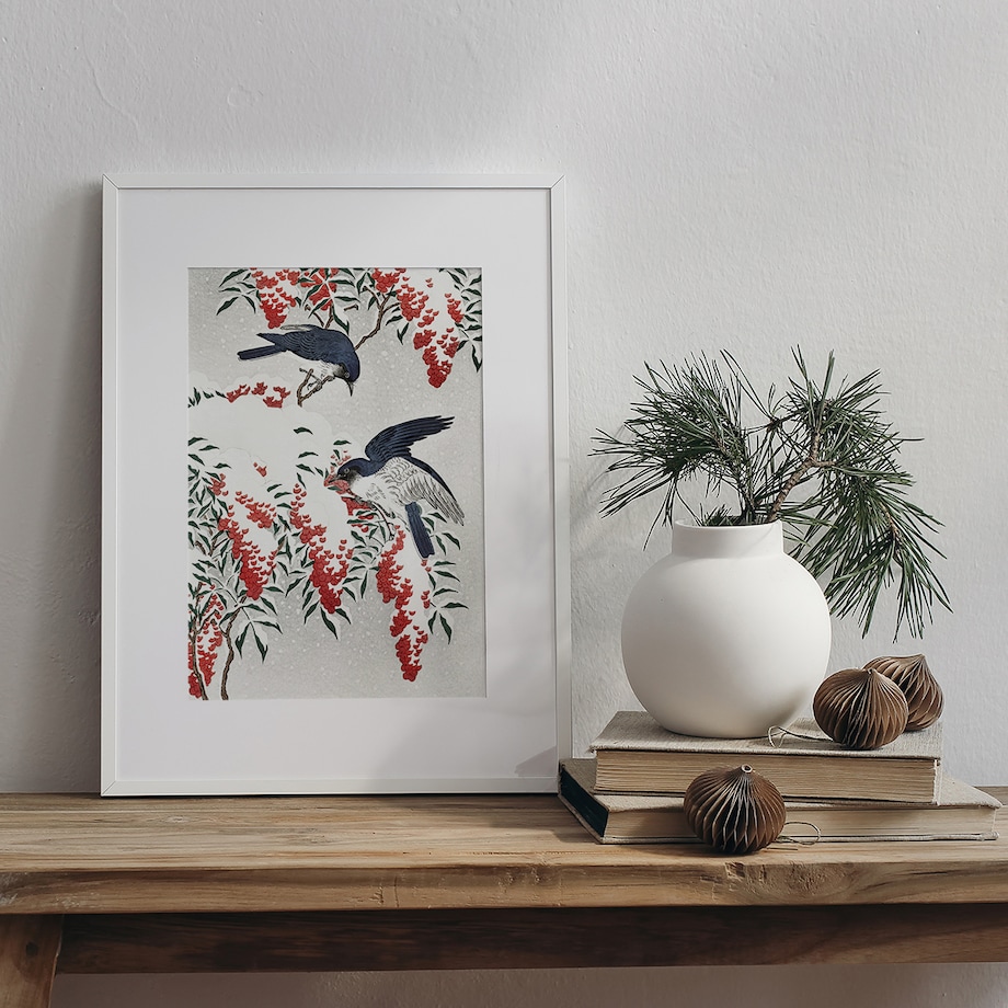 Plakat Muchołówki Zimą 21x30cm