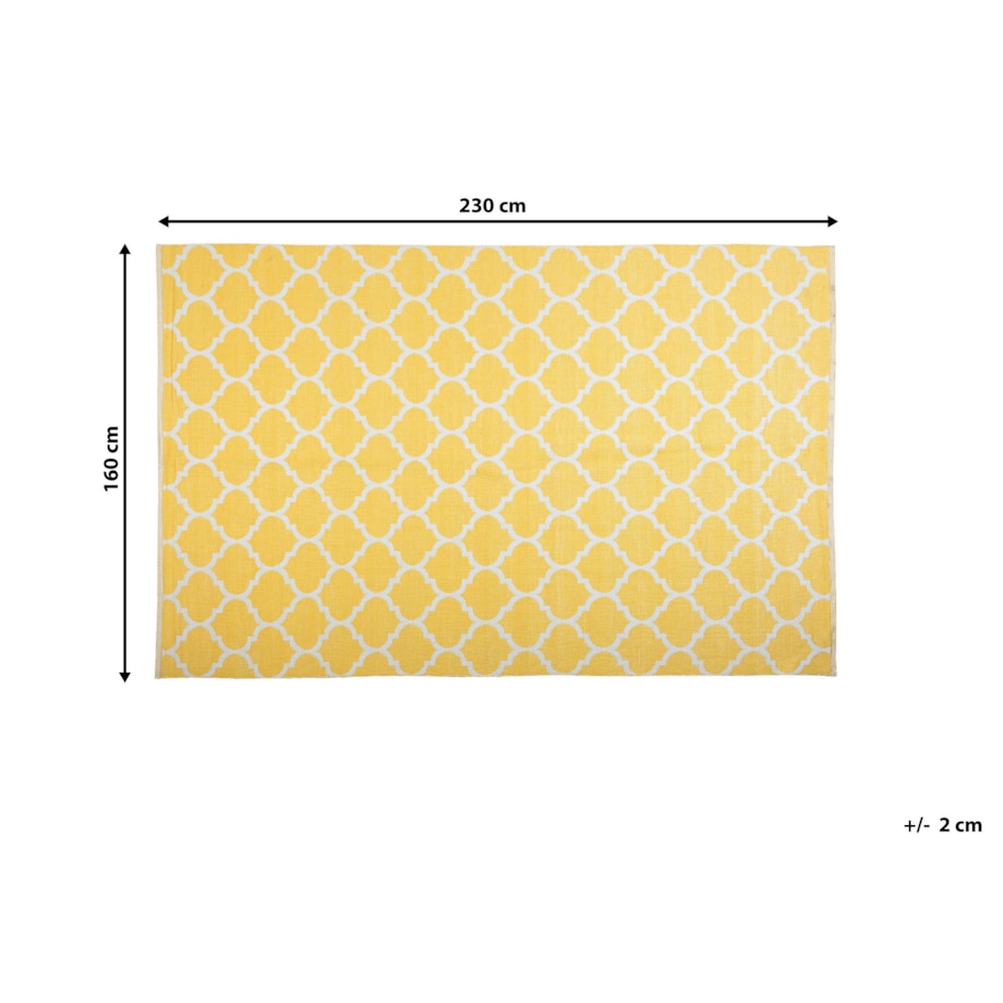 Dywan zewnętrzny dwustronny 160 x 230 cm żółty AKSU