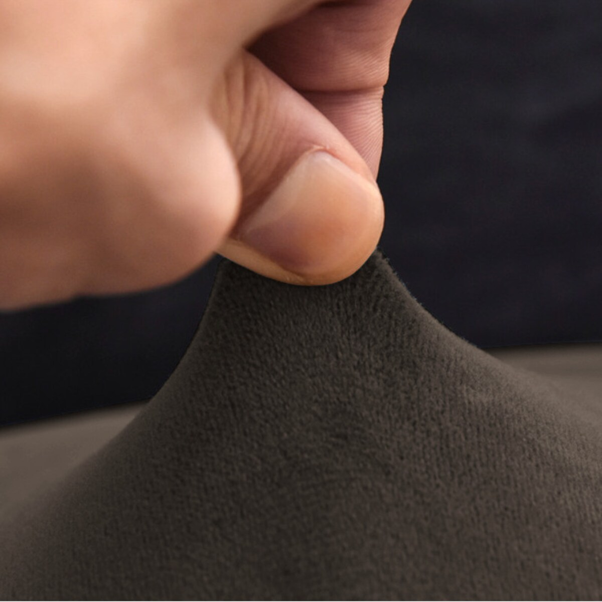 POKROWIEC NA KRZESŁO XL KAKAOWY BRĄZ WELUR ELASTYCZNY [21DS]