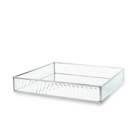 Taca dekoracyjna szklana 25x25x4,5 cm VETRU kwadrat